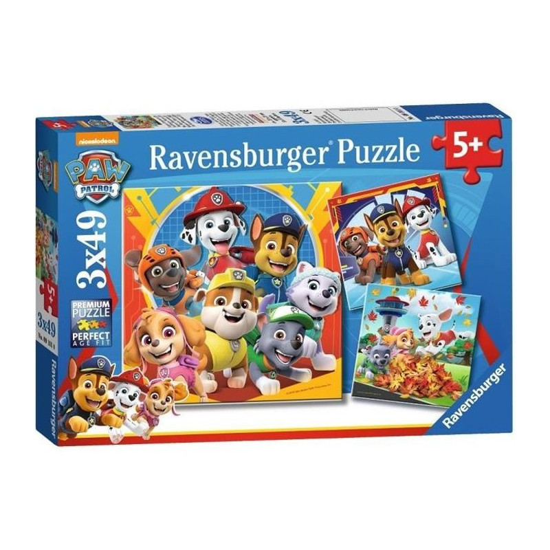 3x49 piece jigsaw puzzles - Ready to rescue / Paw Patrol