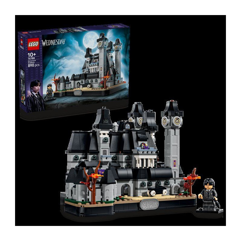 LEGO Mercredi 76788 L'Académie Nevermore - Maquette d'École avec 3 F