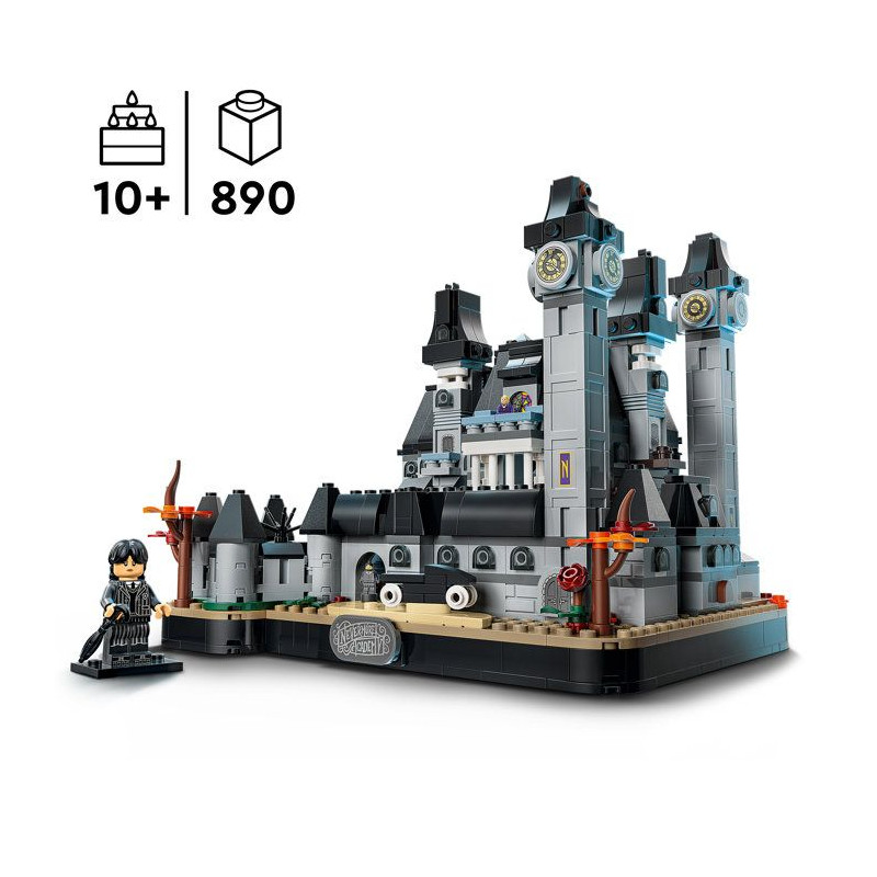 LEGO Mercredi 76788 L'Académie Nevermore - Maquette d'École avec 3 F