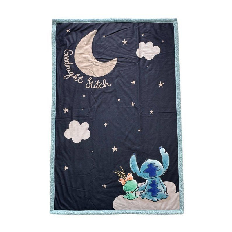 Plaid Sherpa - DISNEY STITCH - Good Night - 100 x 150 cm