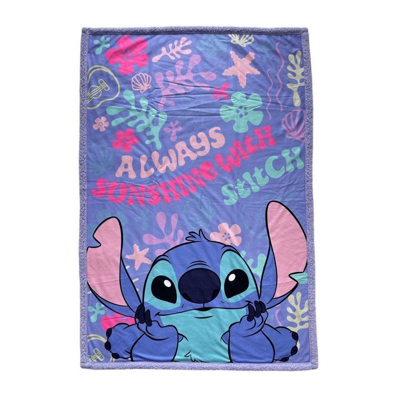 Plaid Sherpa - DISNEY STITCH - Always Sunshine - 100 x 150 cm