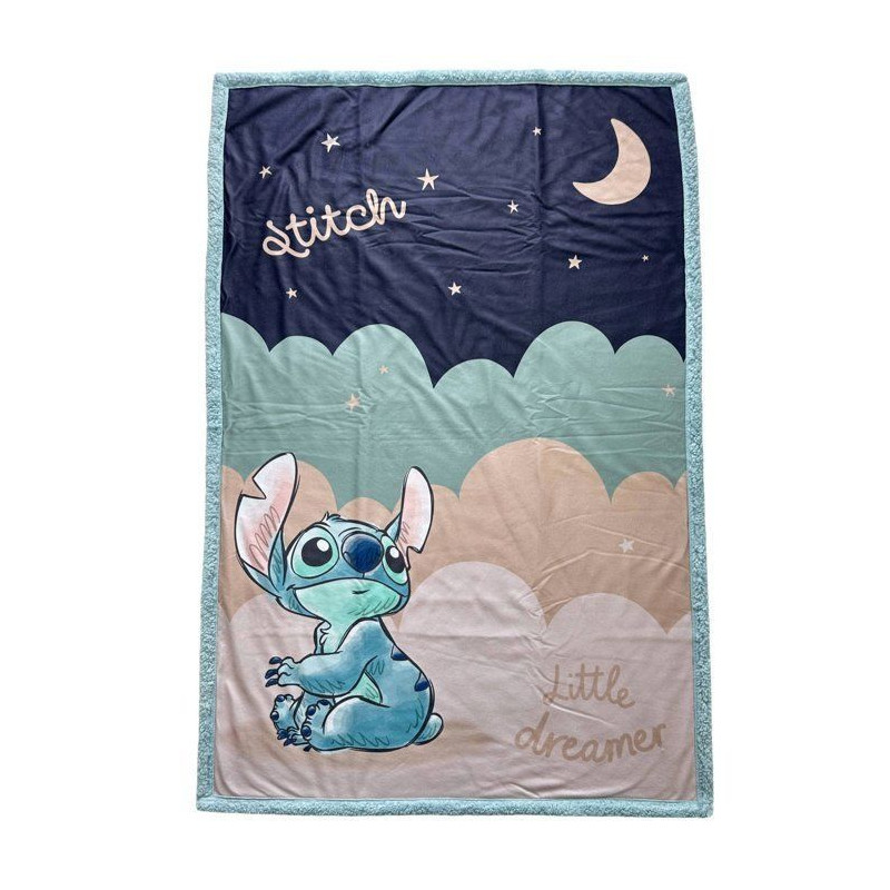 Plaid Sherpa - DISNEY STITCH - Little dreamer - 100 x 150 cm