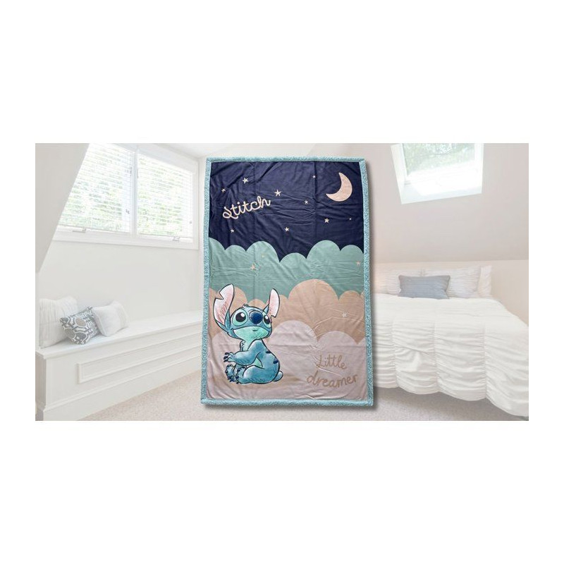 Plaid Sherpa - DISNEY STITCH - Little dreamer - 100 x 150 cm