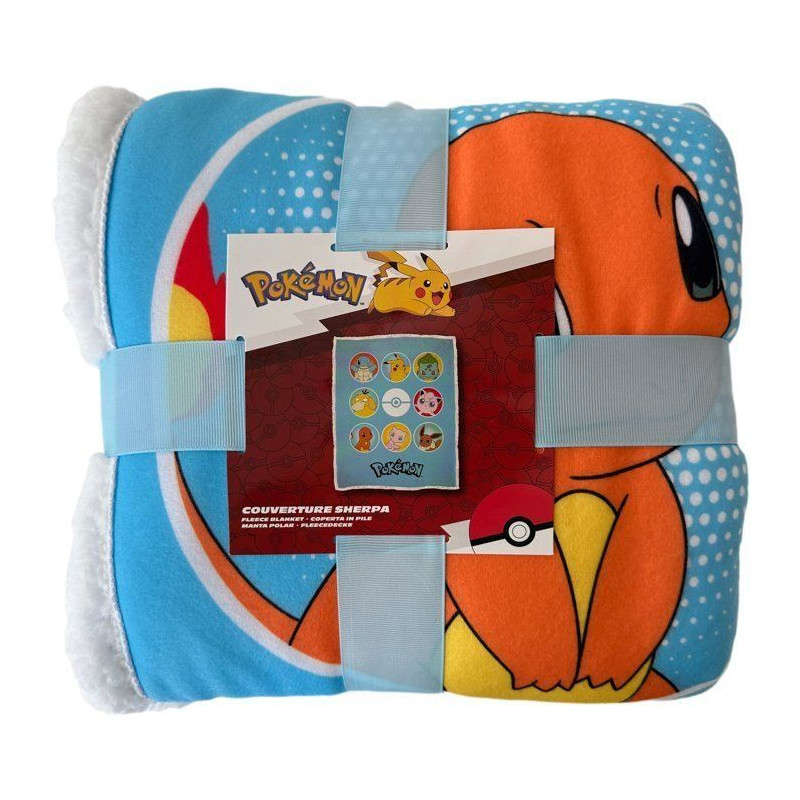 Plaid Sherpa - POKEMON - Pokedex - 100 x 150 cm