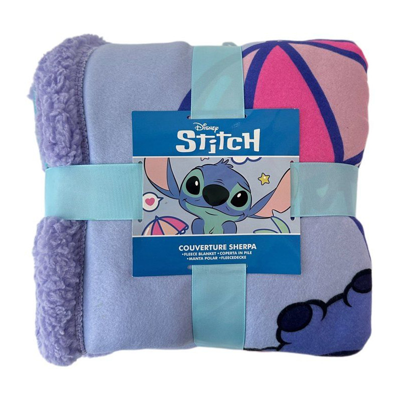 Plaid Sherpa - DISNEY STITCH - Holidays - 100 x 150 cm