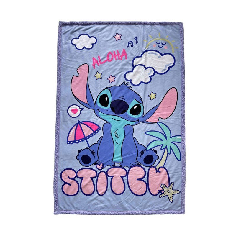 Plaid Sherpa - DISNEY STITCH - Holidays - 100 x 150 cm