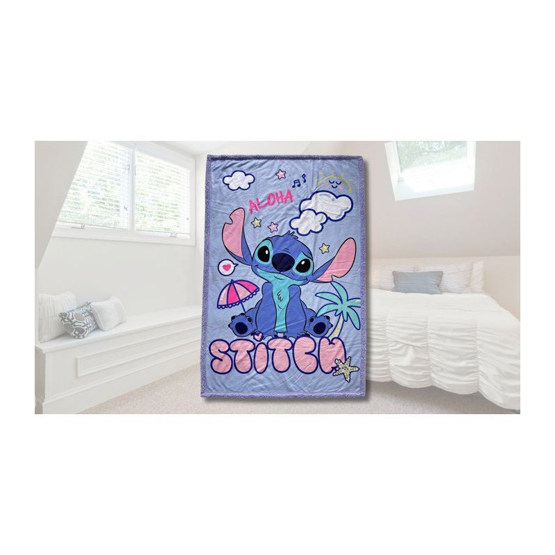 Plaid Sherpa - DISNEY STITCH - Holidays - 100 x 150 cm