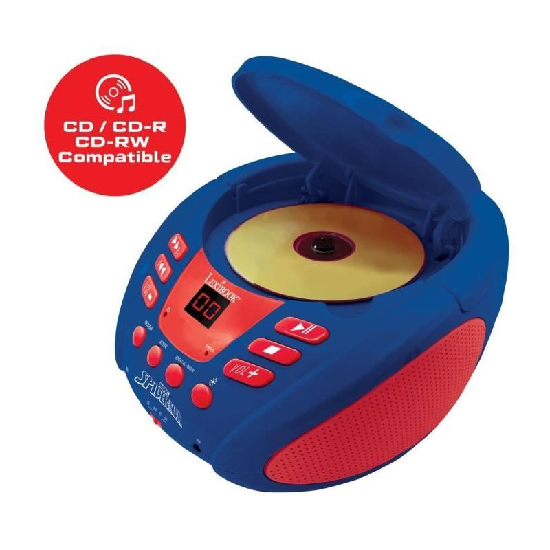 Lecteur CD Bluetooth Spider-Man avec Effets Lumineux