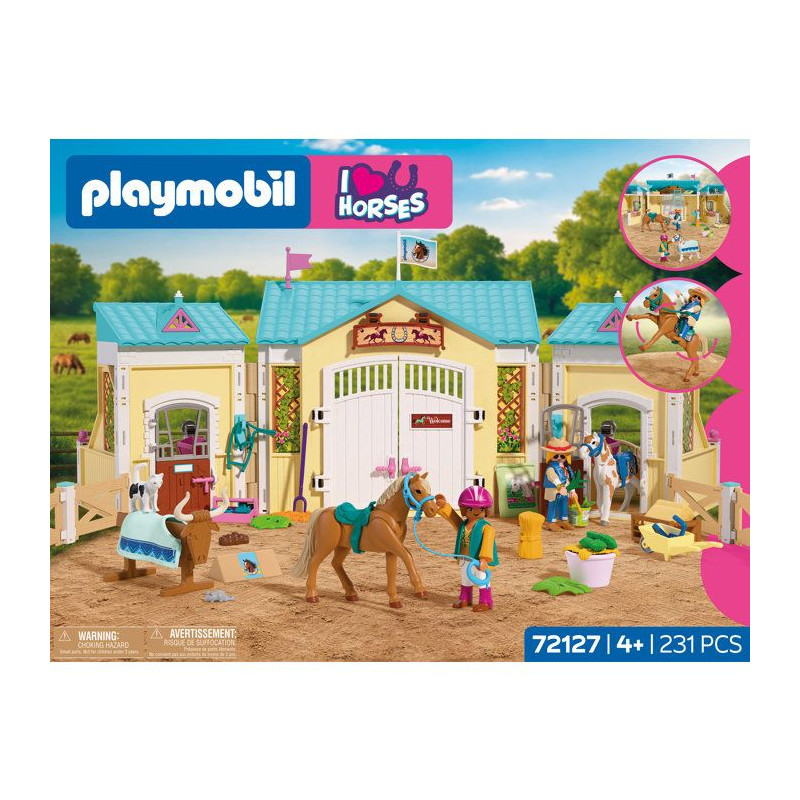 PLAYMOBIL I love horses 72127 Grand centre équestre & 2 chevaux