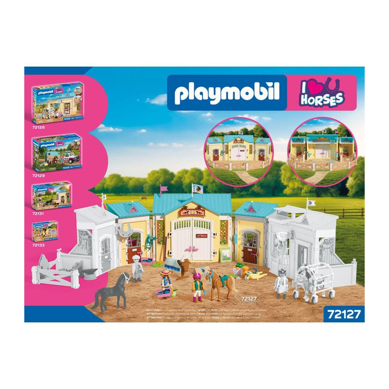 PLAYMOBIL I love horses 72127 Grand centre équestre & 2 chevaux