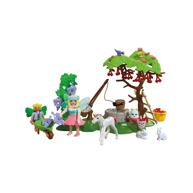 PLAYMOBIL 72215 Jardin féérique avec bébé licorne, Fantasy & Magic