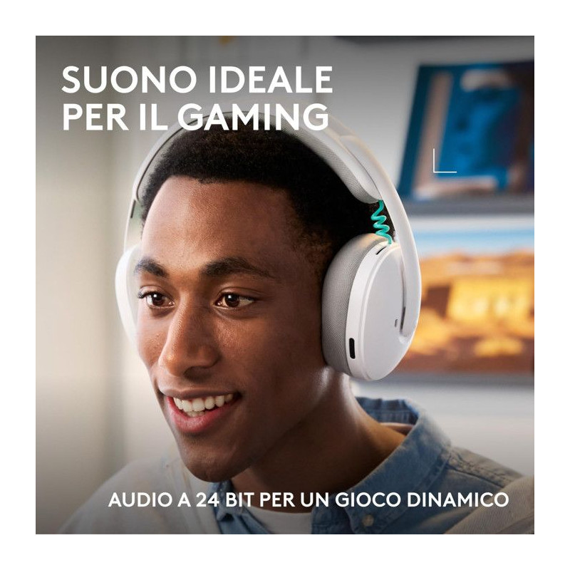Casque gamer - Sans fil - Logitech G - G325 - Blanc