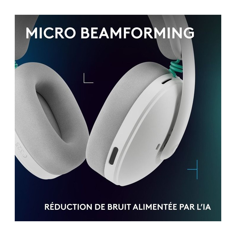 Casque gamer - Sans fil - Logitech G - G325 - Blanc