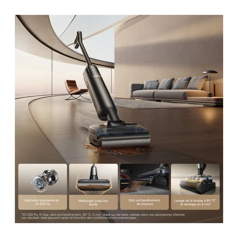 Aspirateur balai laveur - MOVA M50 - 22 000 Pa - 46 min - 800 ml - Noi