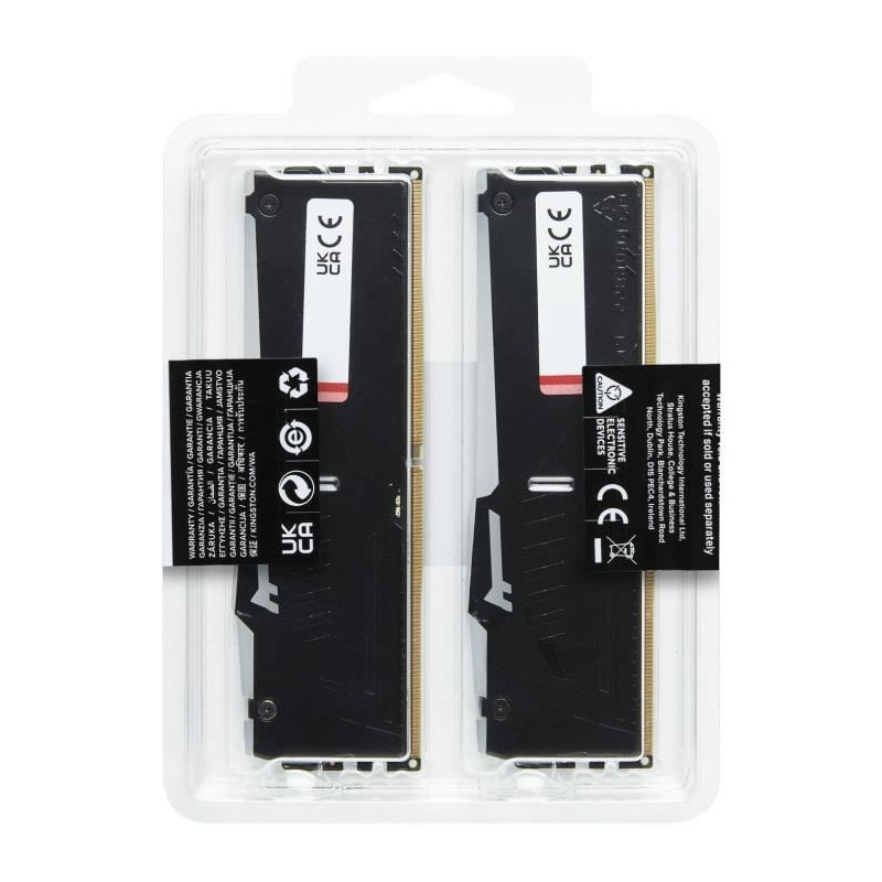 Mémoire DDR5 - KINGSTON - FURY Beast RGB EXPO - 32 Go (2 x 16 Go) - 6