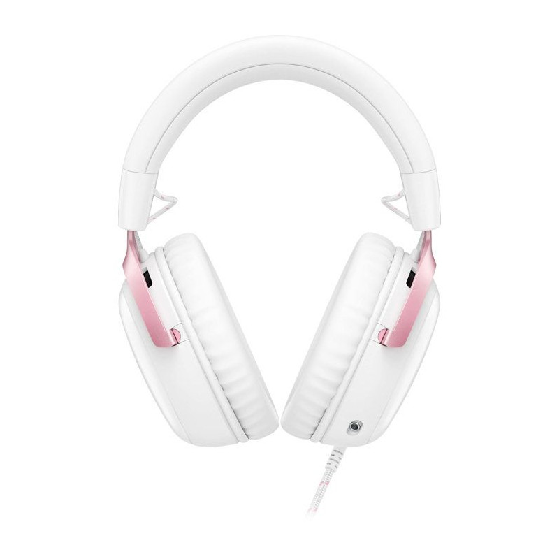 Casque Gamer Filaire HyperX Cloud III blanc & rose pour PC PS5 PS4 Xbo