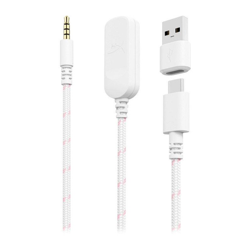 Casque Gamer Filaire HyperX Cloud III blanc & rose pour PC PS5 PS4 Xbo