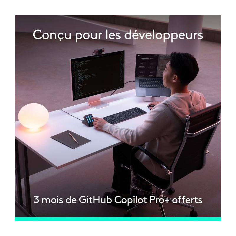 Pavé macro programmable - Filaire - Logitech - MX Keypad - Graphite