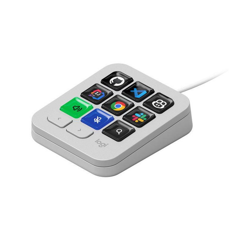 Pavé macro programmable - Filaire - Logitech - MX Keypad - Gris pâle
