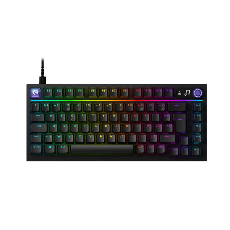 Clavier gamer - Filaire - Logitech G - G316 X 75 - AZERTY - USB - Noir