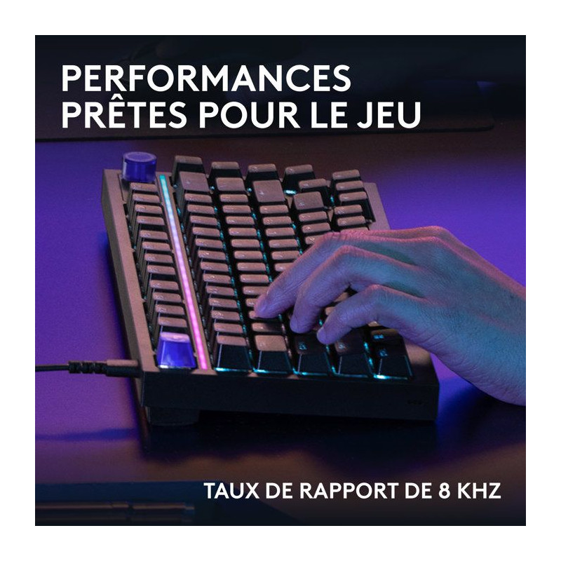 Clavier gamer - Filaire - Logitech G - G316 X 75 - AZERTY - USB - Noir