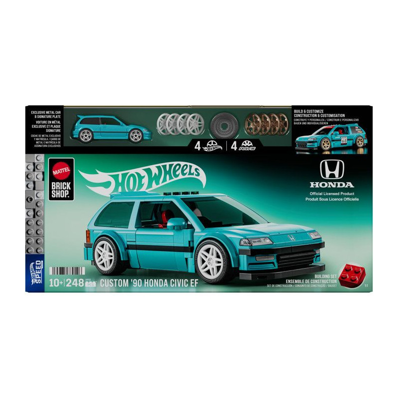 Jeu de construction - HOT WHEELS - JHF62 - Brick Shop Honda Civic EF -