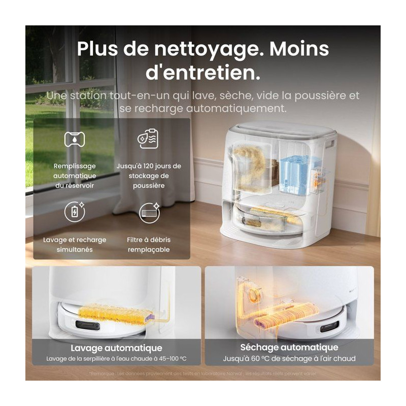 NARWAL Freo 20 - Robot Aspirateur Laveur - 31 000 Pa - Station autonet