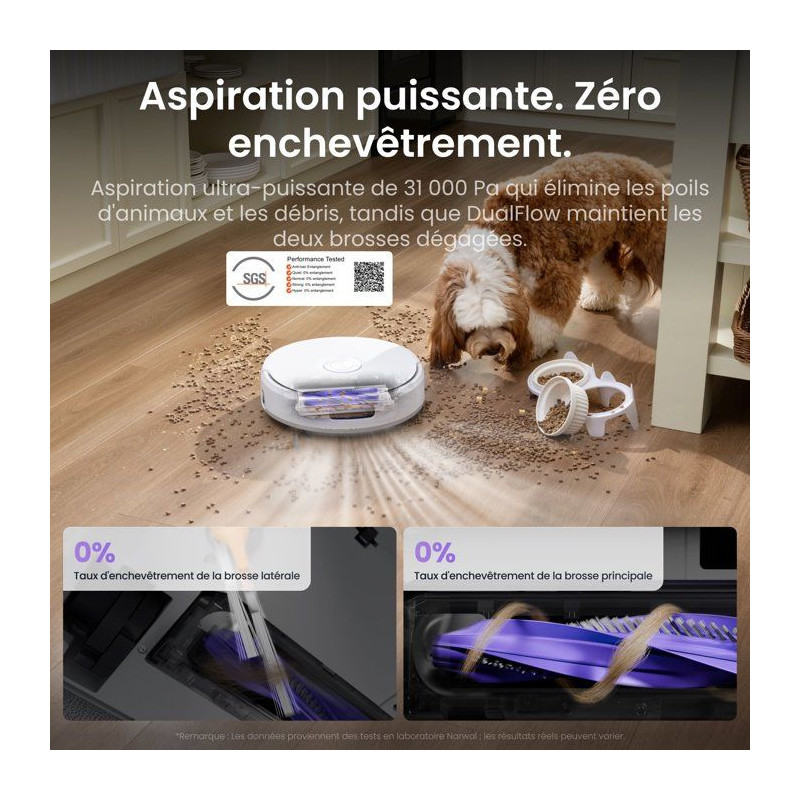 NARWAL Freo 20 - Robot Aspirateur Laveur - 31 000 Pa - Station autonet