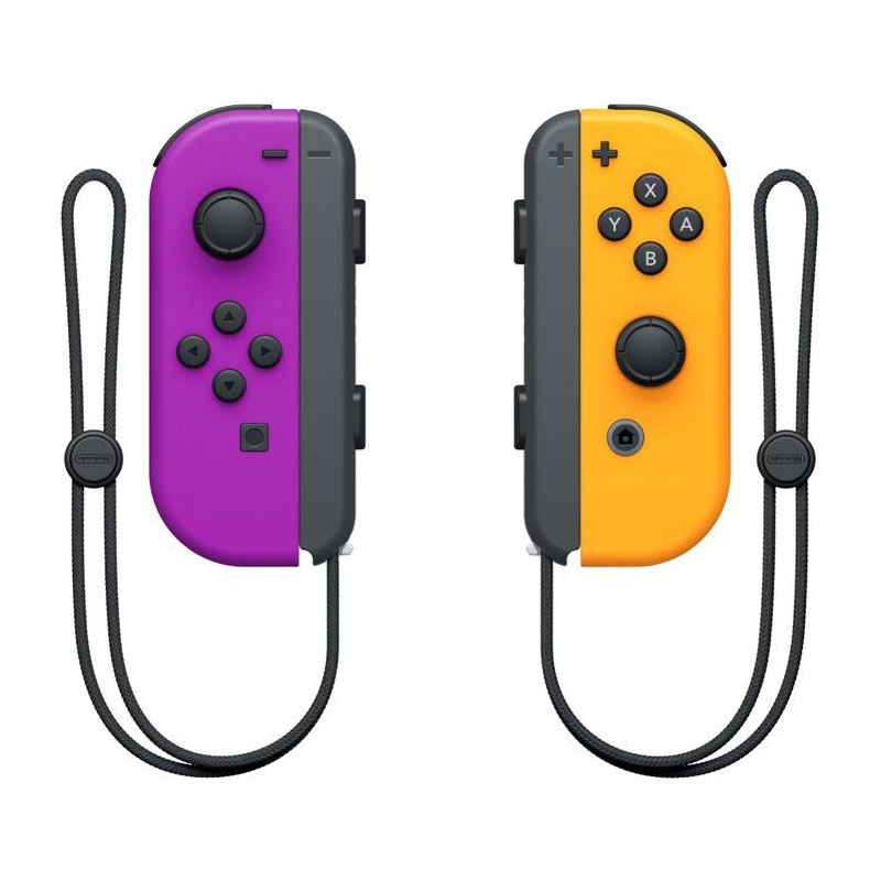 Paire de manettes Joy-Con Violet Néon & Orange Néon pour Nintendo Sw
