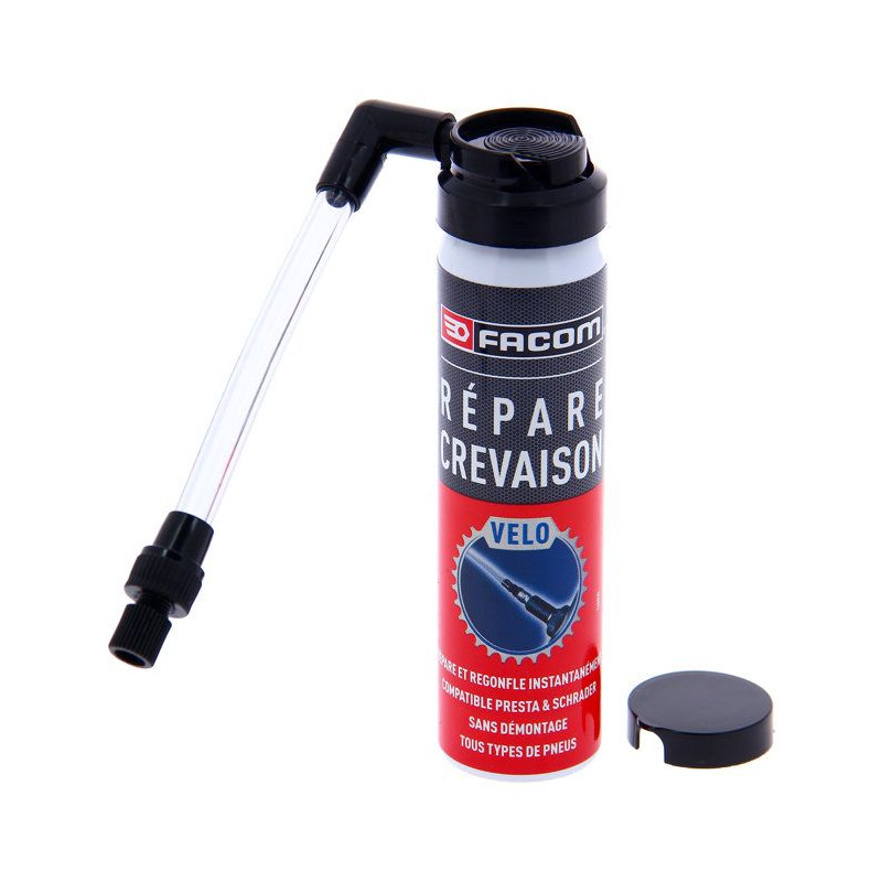 Répare-crevaison vélo - FACOM - 006092 - 75 ml - Répare et regonfle