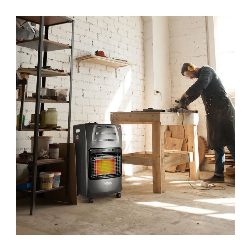 Chauffage au gaz - WARMTECH - WTCC4200-25 - 4200 W - Avec roues