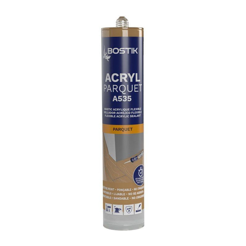 Mastic acrylique - BOSTIK - Joint Acryl Parquet - Compatible tous vern