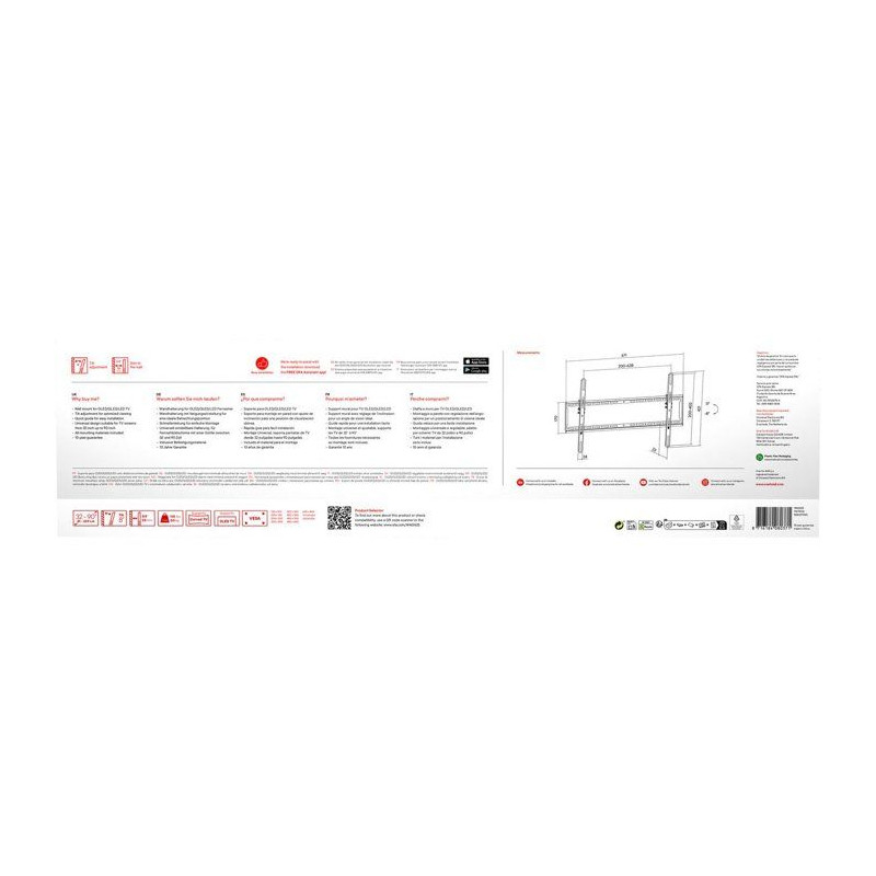 Support mural TV - SMART - WM2625 - Inclinable 8° - TV 32 a 90 pouces