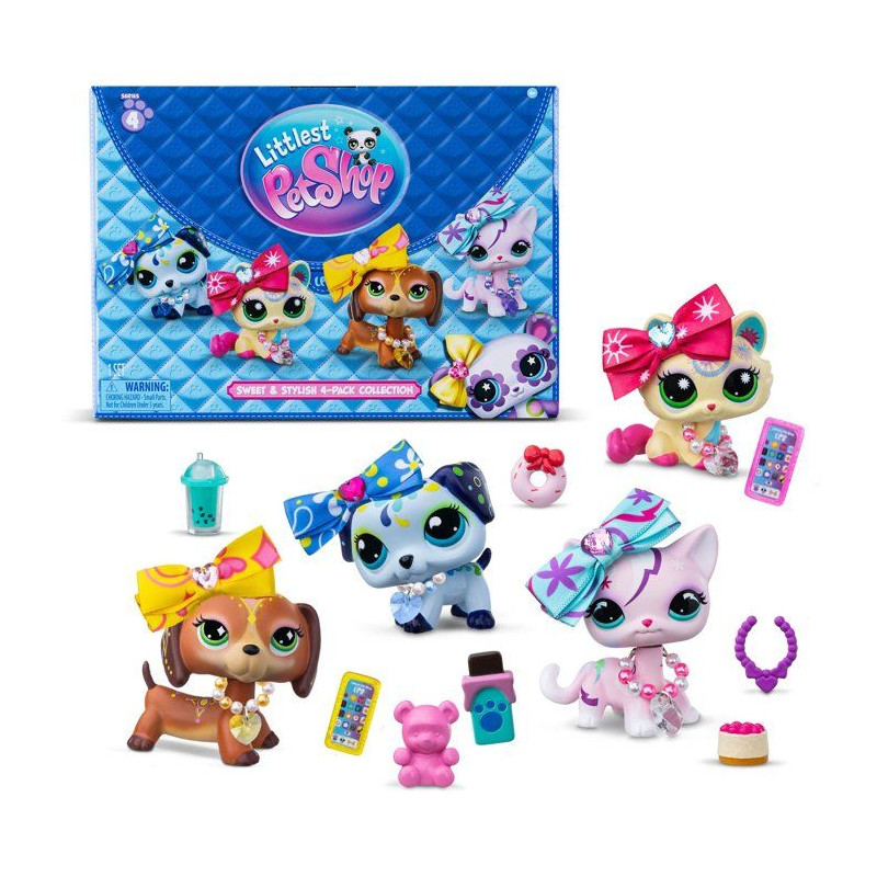 Coffret figurines - LITTLEST PET SHOP - Sweet & Stylish BF00747 - 4 fi