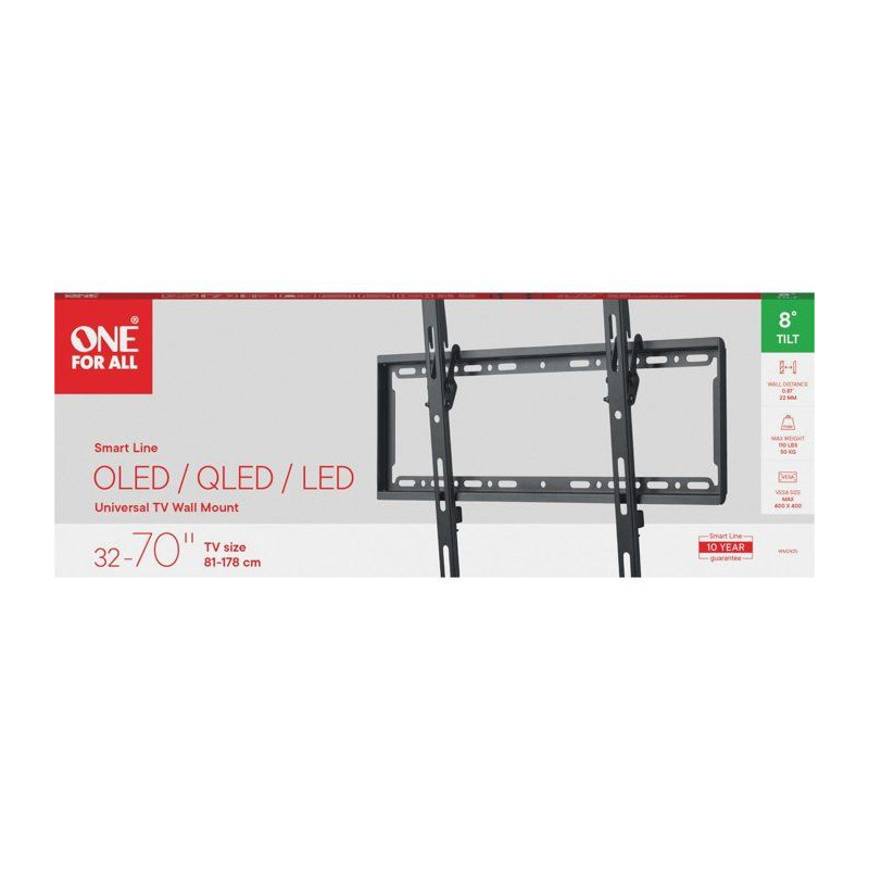 Support mural TV - SMART - WM2425 - Inclinable 8° - TV 32 a 70 pouces