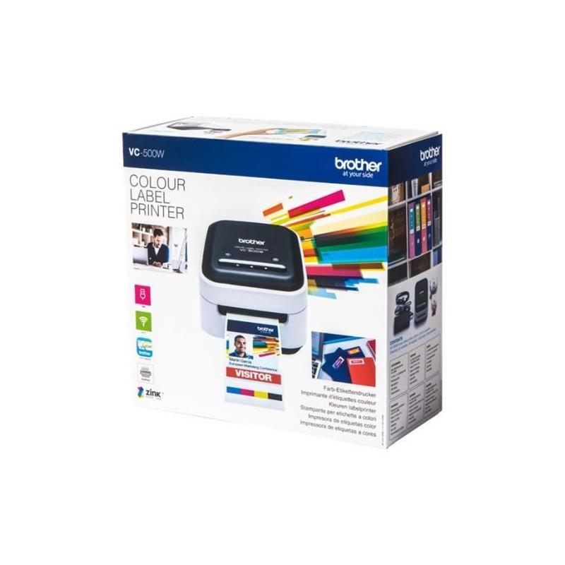 Imprimante d'étiquettes - BROTHER - VC-500W - Tout-en-couleur - Inté