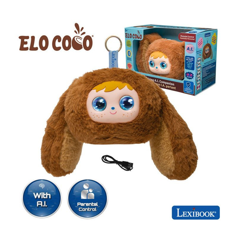 ELO-Coco - Ma peluche parlante - Lexibook - Jouet connecté avec l'IA