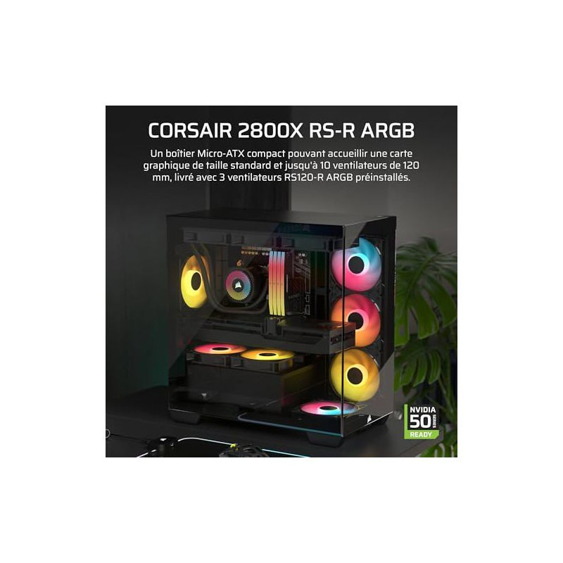 CORSAIR - 2800X RS-R ARGB - Boîtier PC - Micro-ATX