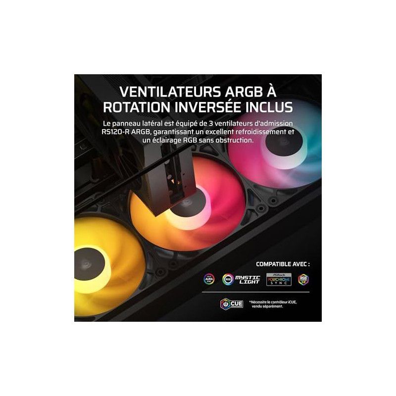 CORSAIR - 2800X RS-R ARGB - Boîtier PC - Micro-ATX