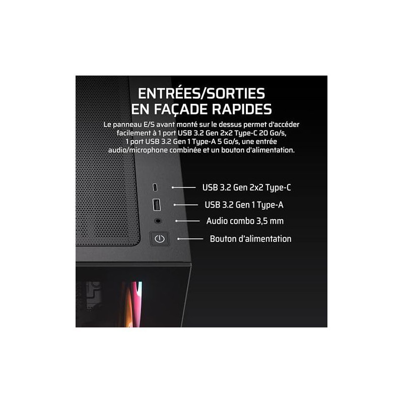 CORSAIR - 2800X RS-R ARGB - Boîtier PC - Micro-ATX