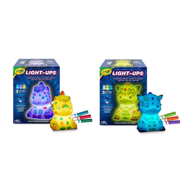 Activité lumineuse créative - CRAYOLA - Light-Ups Licorne/Dragon - R