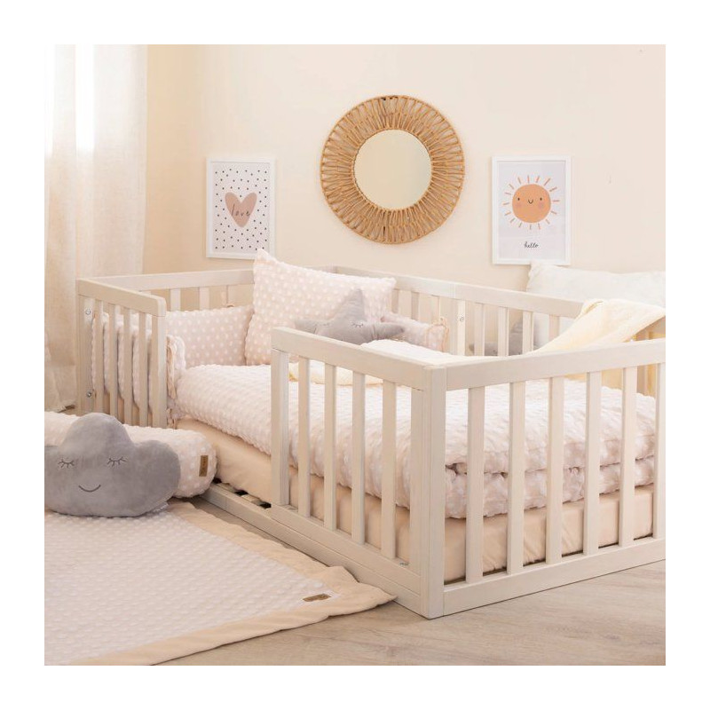 Lit Montessori au sol 70 x 140 cm - ROBA - Bodenbett - Stone Washed /