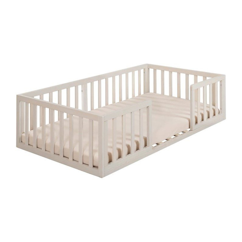 Lit Montessori au sol 70 x 140 cm - ROBA - Bodenbett - Stone Washed /