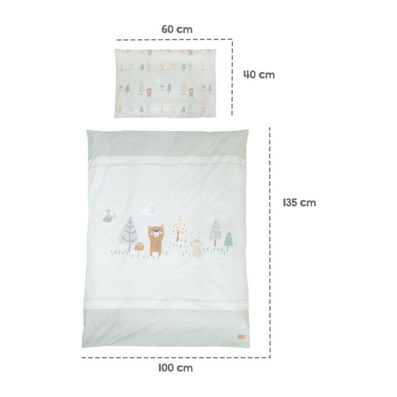 Lit combiné évolutif 70 x 140 cm - ROBA - Woodland Buddies - Blanc -