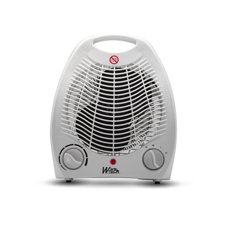 Chauffage soufflant - 2000W - WARM TECH - 240V - Jusqu'à 15m3 - Blanc