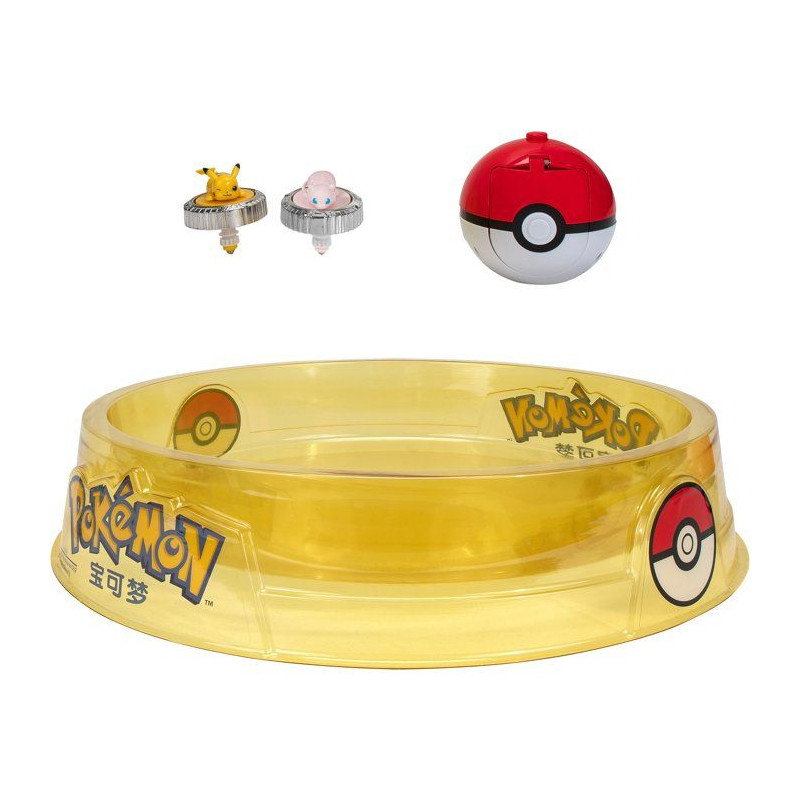 Arene de combat Pokémon - POKEMON - Pikachu et Mew - 2 toupies - 2 la