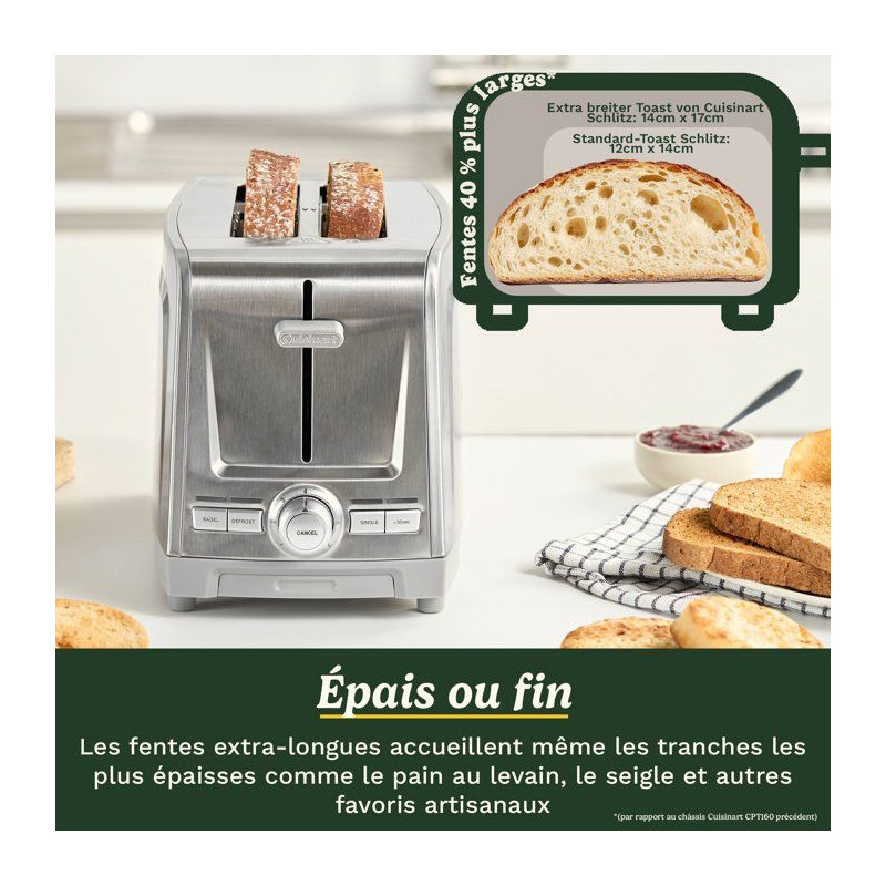 Grille-pain - CUISINART - Core Collection - 2 tranches - Fentes extra