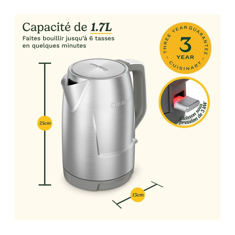 Bouilloire électrique - CUISINART - Core Collection - 1,7 L - Acier i