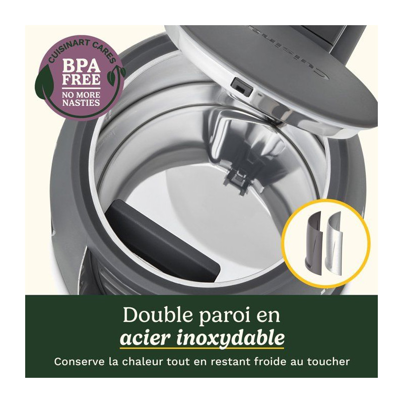 Bouilloire électrique - CUISINART - Core Collection - 1,5 L - Double