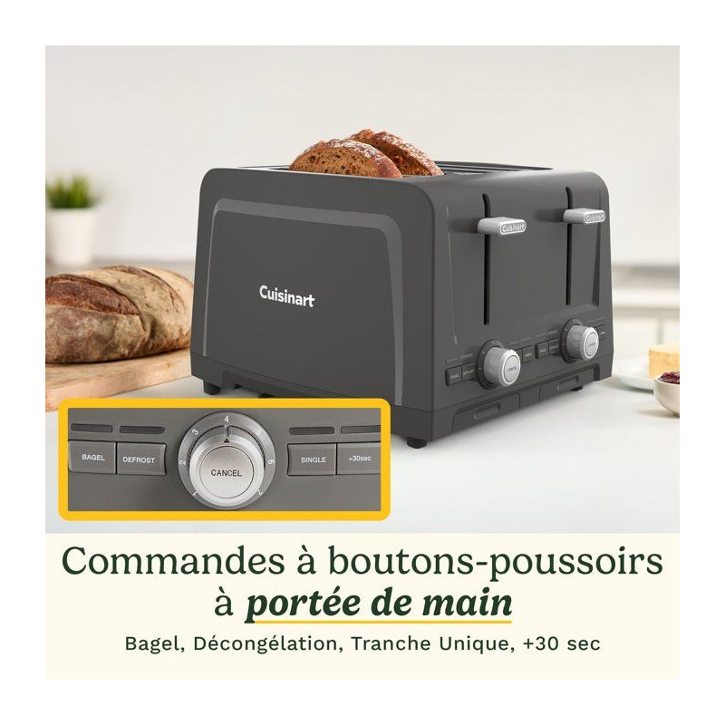 Grille-pain - CUISINART - Core Collection - 4 tranches - Fentes extra